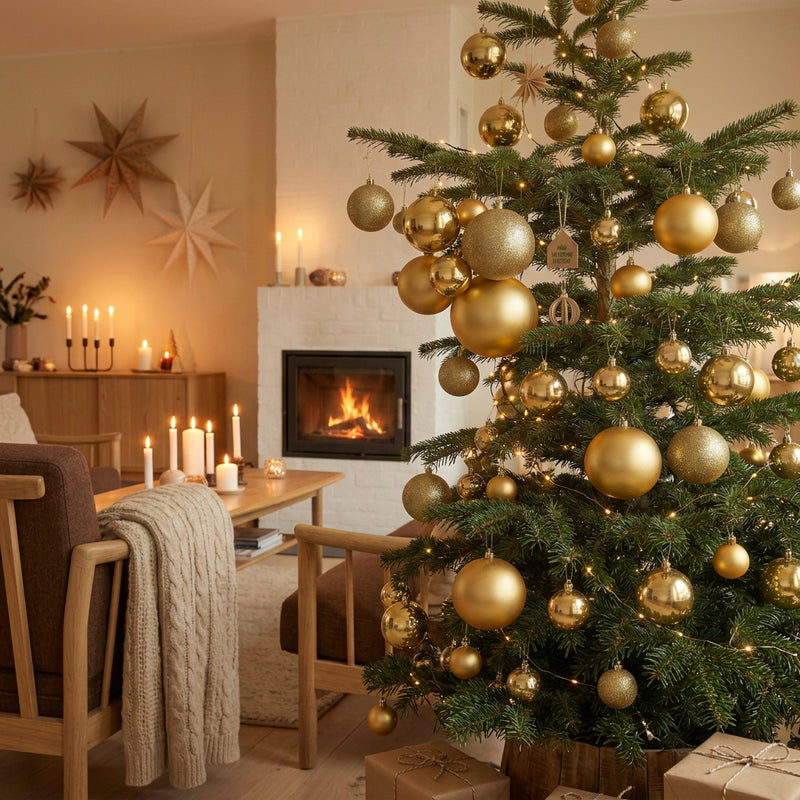 Julkulor 70 st. guld
