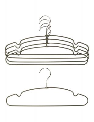 Kleiderbügel aus Eisen – 10 Stück, 40 x 19 cm, grau