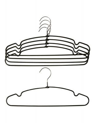 10 Kleiderbügel aus Eisen, 40 x 19 cm, schwarz