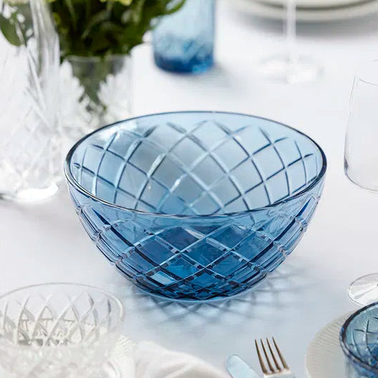 Lyngby Glas - Sorrento Salladsskål Dia 24 cm Blå