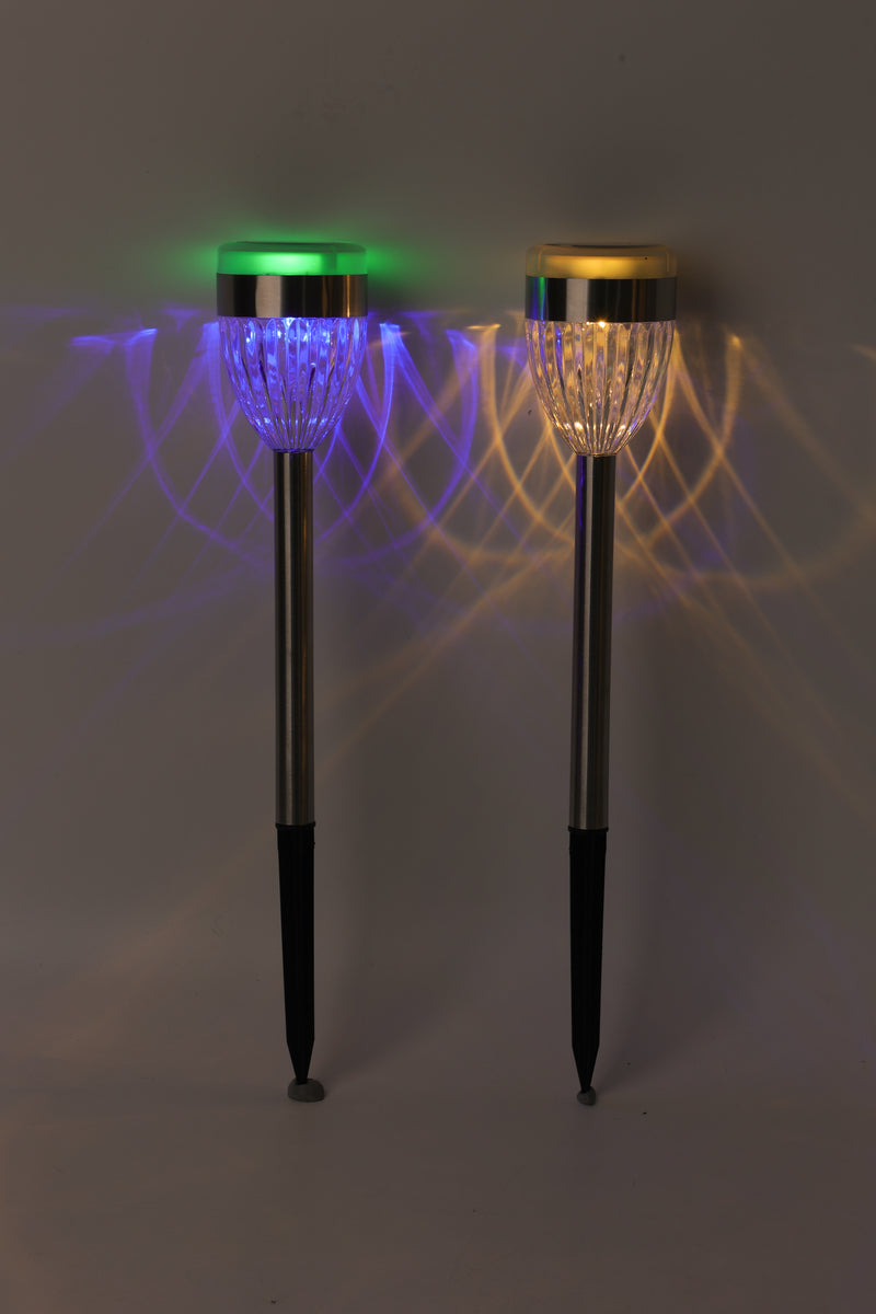 Conzept Solarlampe Stahl 6,2x36,5 cm 2xLED Doppelfunktion 2 Stück.