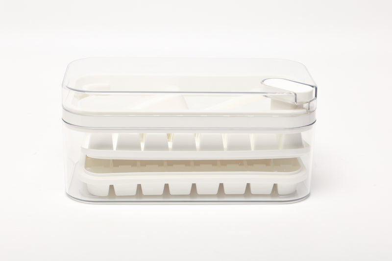 Conzept Eiswürfelbox mit 2 Ebenen, 23,5 x 13,5 x 10,9 cm, weiß