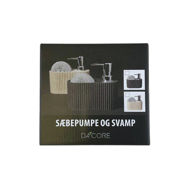 Dacore - Tvålpump med svamp 10x11x17 cm - Svart