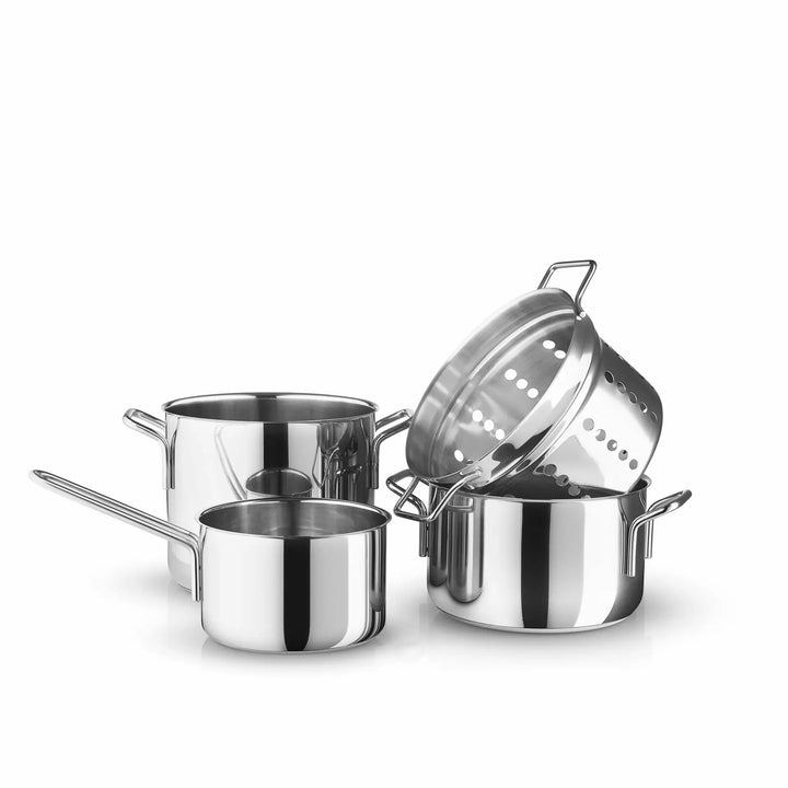 Eva Trio - Grydesæt med 4 dele i rustfrit stål recycled