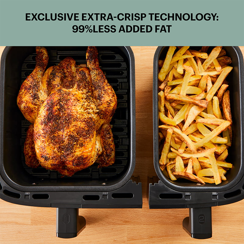 OBH Nordica Dual Easy Fry & Grill airfryer svart