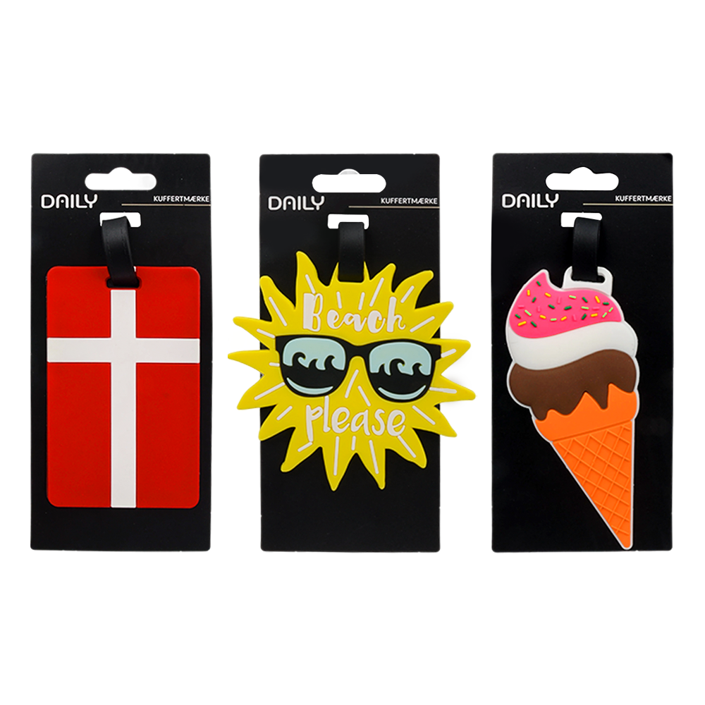 Daily - kuffertmærker 1 stk - ass. motiver