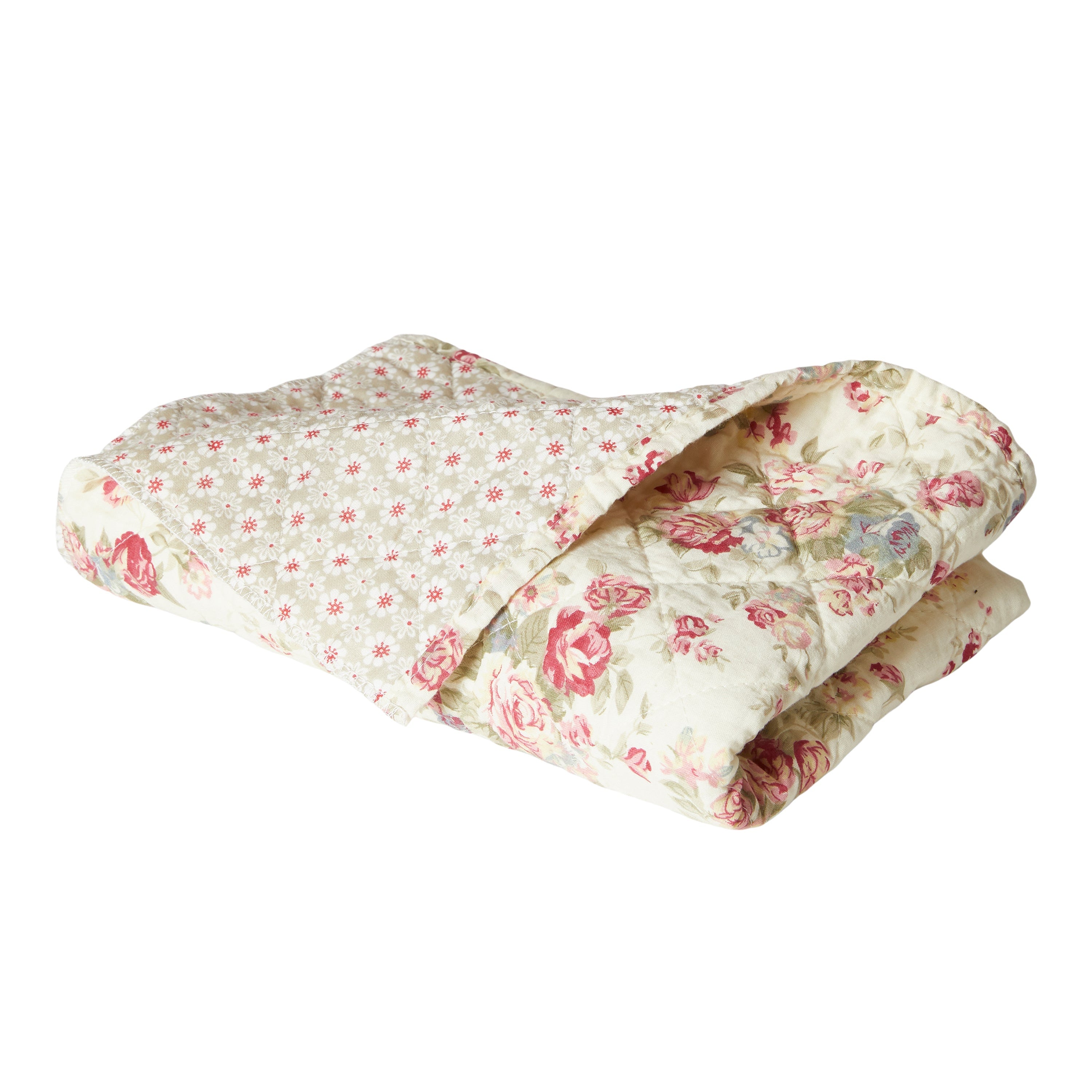 Picknickdecke 130x170 cm Rosen pink/gelb