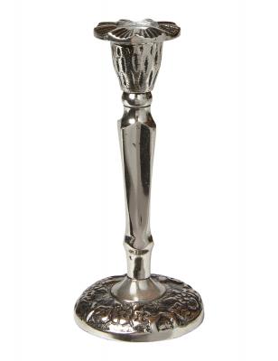 Barockljusstake H17x7,5 cm antik nickel