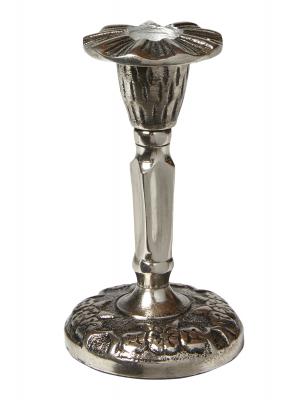 Barockljusstake H11x7,5 cm antik nickel