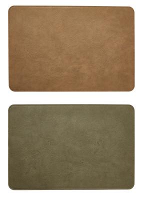 Dækkeserviet vendbar - PU 30x45 cm army/camel