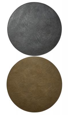 Dækkeserviet PU Ø38 cm sort/oliven
