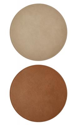 Dækkeserviet PU Ø38 cm tobacco/sand