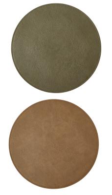 Dækkeserviet PU Ø38 cm army/camel