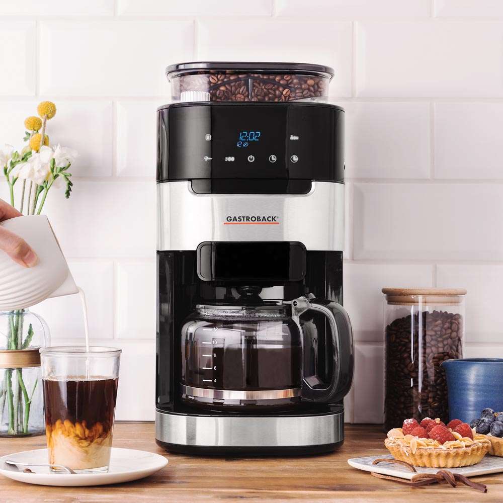 Gastroback - Kaffemaskin Grind &amp; Brew svart/stål 