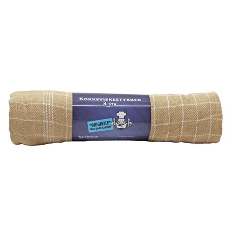 Haahr & Co - Kokkeviskestykker 3-pak - Beige