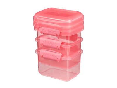 Sistema - Madboks 400ml Rectangular Lunch 3 Pack ass. farver