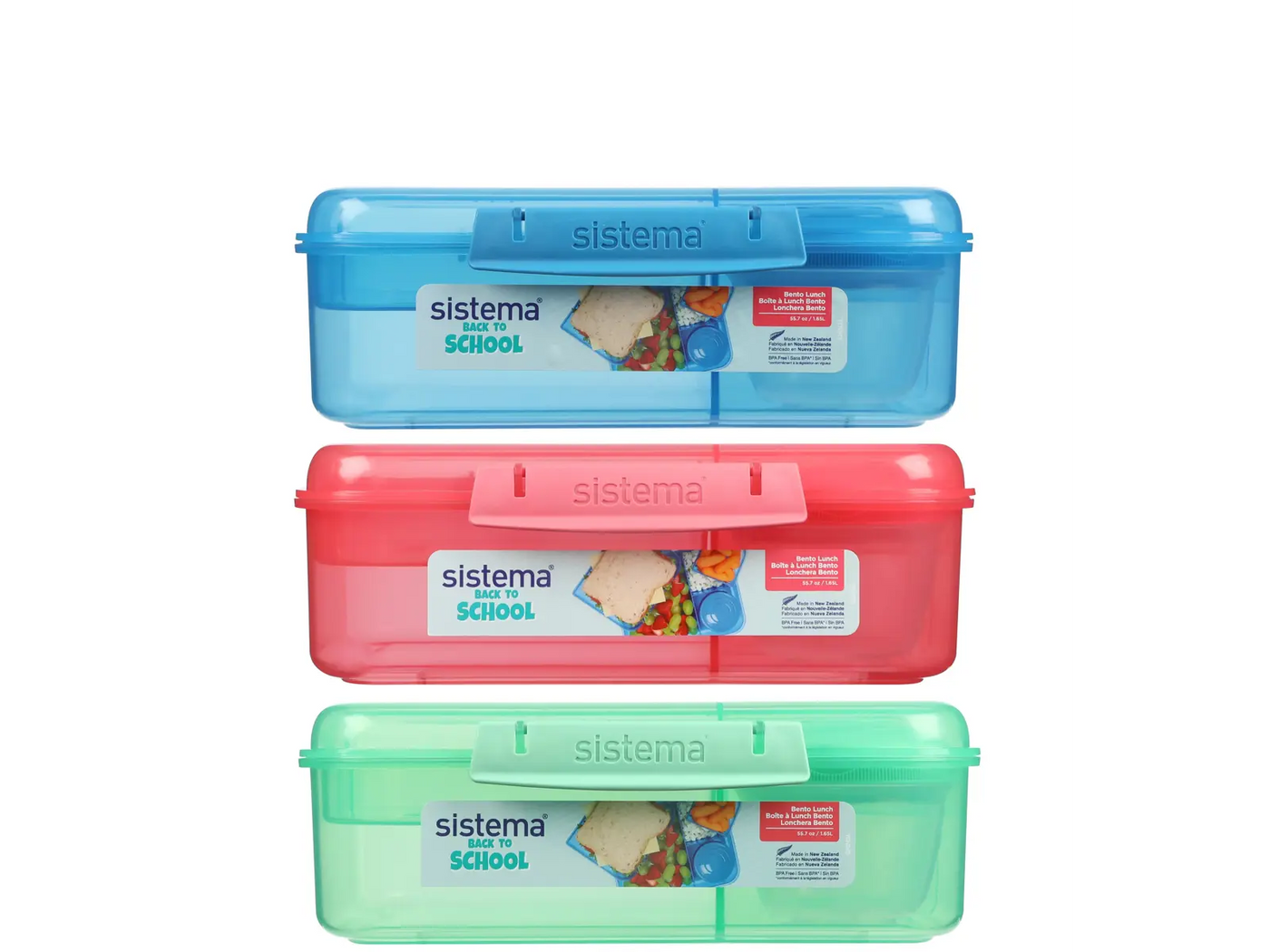 Sistema - Madkasse 1,65 L Bento Lunch ass. farver