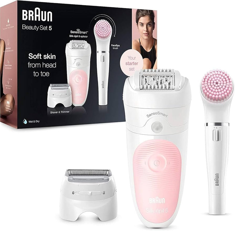 Braun - Beauty-Set mit Silk Epilierer und Reinigungsbürste 5-895
