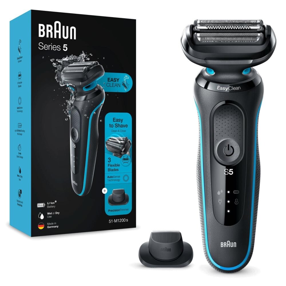 Braun Series 5 51-M1200s shaver Trimmer Sort, Blå