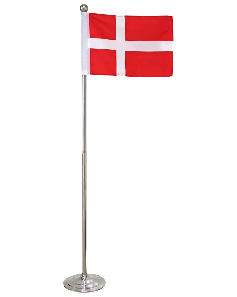 Gulvflag i metal - Dannebrog 108-192 cm