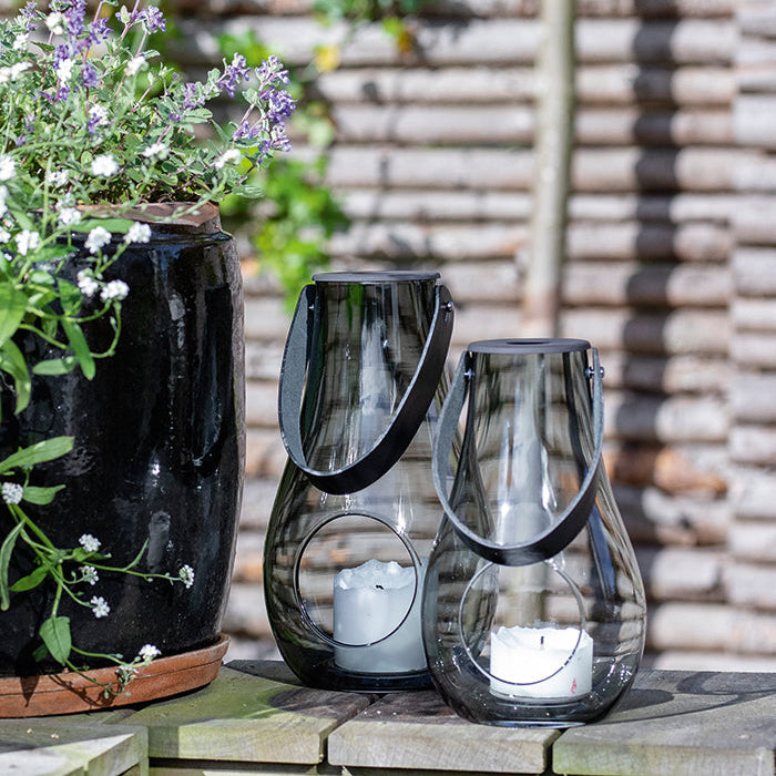 Holmegaard - Design with light Lanterne 25 cm smoke – Holger's