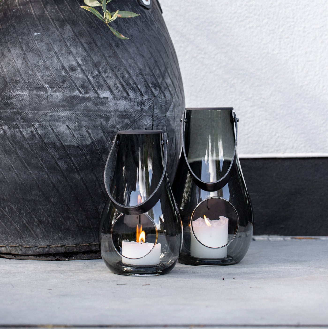 Holmegaard - Design with light Lanterne 25 cm smoke – Holger's