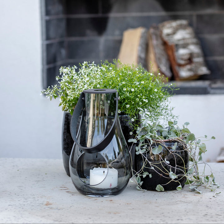 Holmegaard - Design with light Lanterne 25 cm smoke