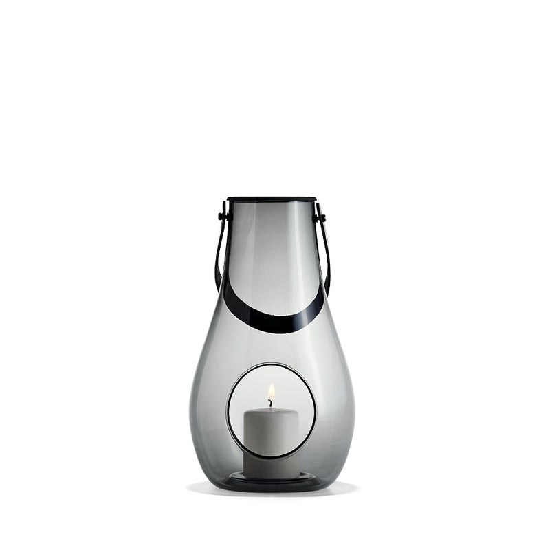 Holmegaard - Design mit Licht Laterne 29 cm Rauchglas 