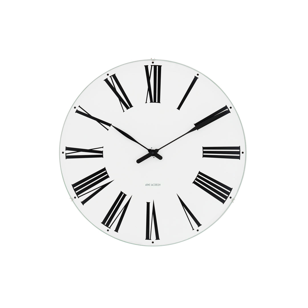 Arne Jacobsen - Roman Vægur Ø16 cm hvid/sort