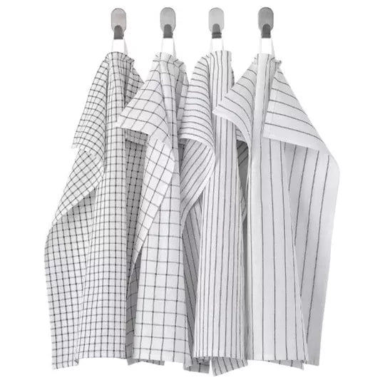 Viskestykke med striber og tern - 45 x 60 cm 12 stk.