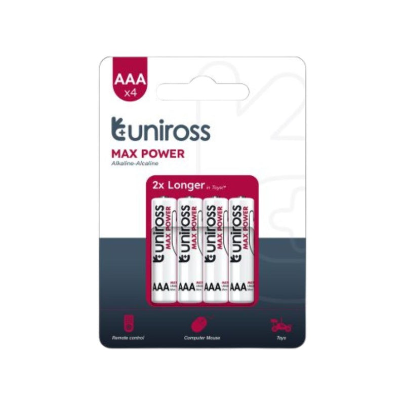 Uniross - Batterier AAA - 4 stk
