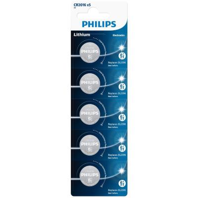 Philips knapcellebatterier CR2016 5 stk.