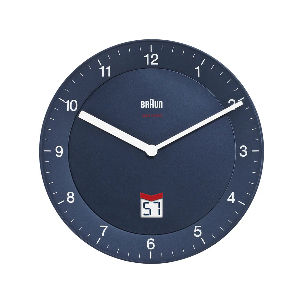 Braun - Klassisk väggklocka blå Ø 30 cm 