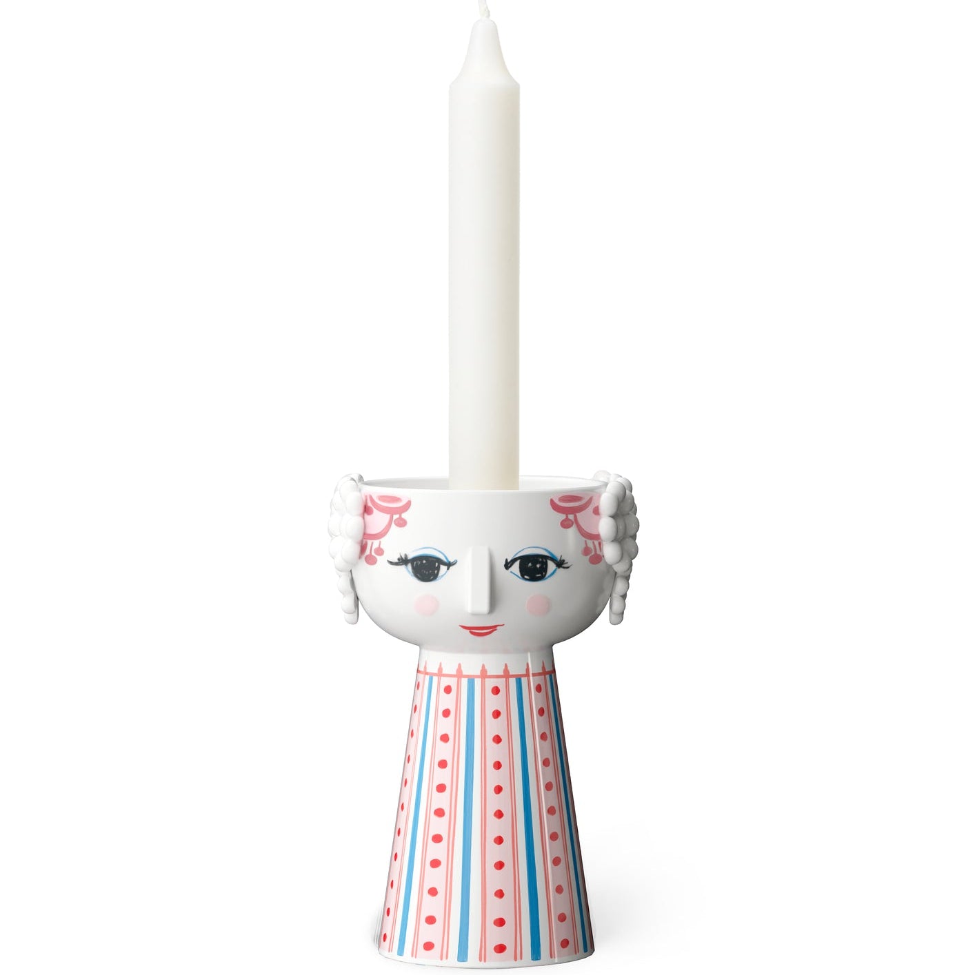 Bjørn Wiinblad - Eva Lysestage H14 cm støvet rød