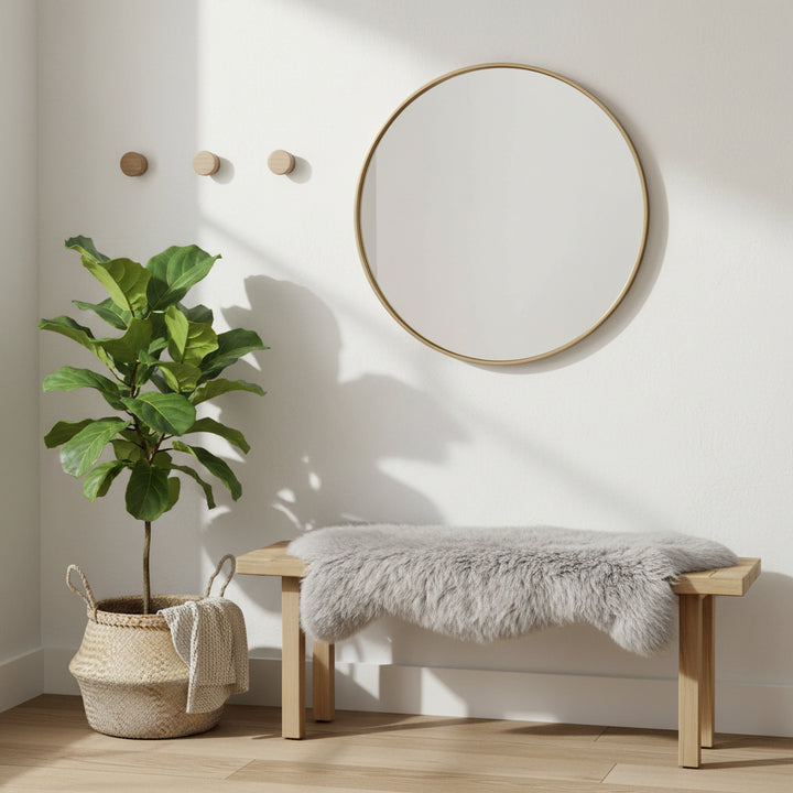 Lammskinn - 140x70cm - Ljusgrå