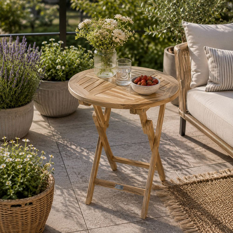 Dacore - Café-Tisch Ø66 cm Teakholz der Güteklasse C