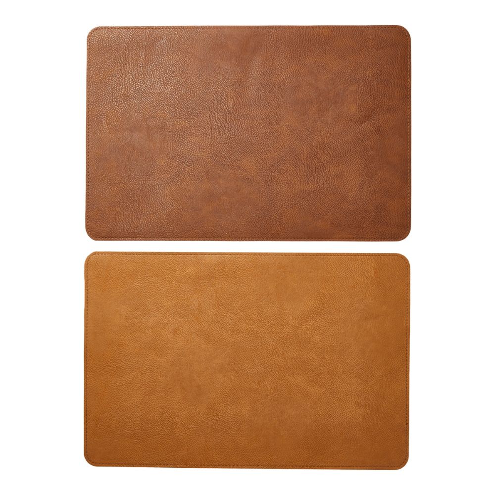 Dækkeserviet PU 30x45 cm cognac/natur