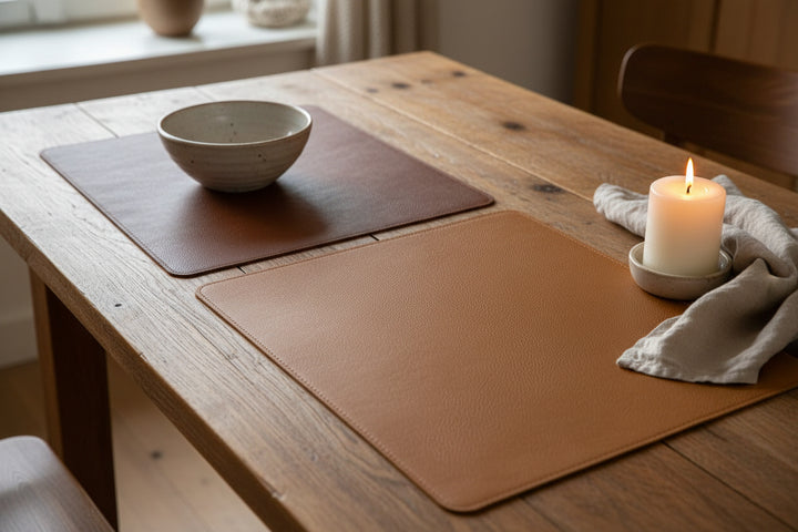 Bordstablett PU 30x45 cm cognac/natur