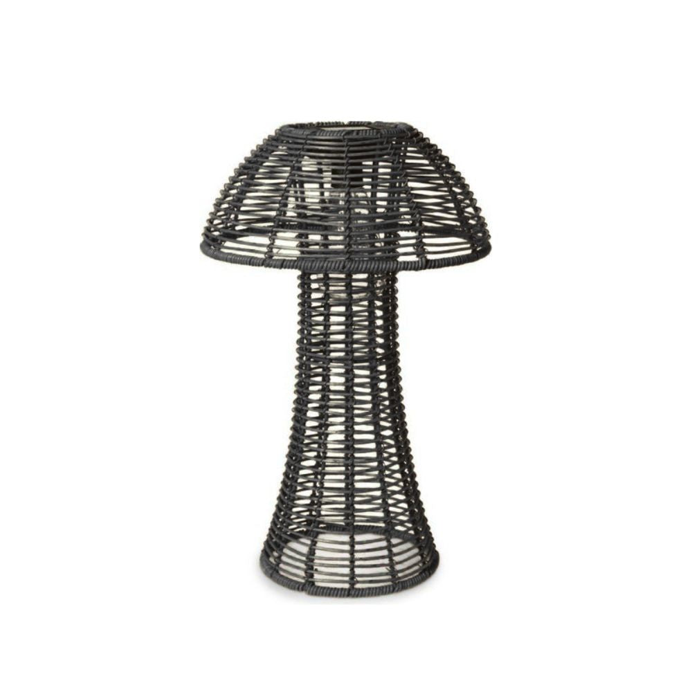 Solar lanterne mushroom stor - sort