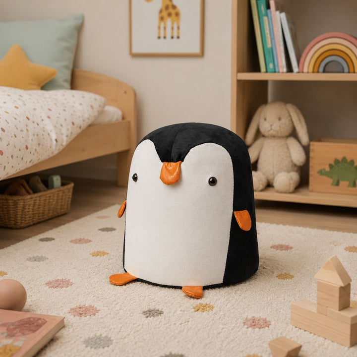 Pinguin Hocker 29x29 cm schwarz