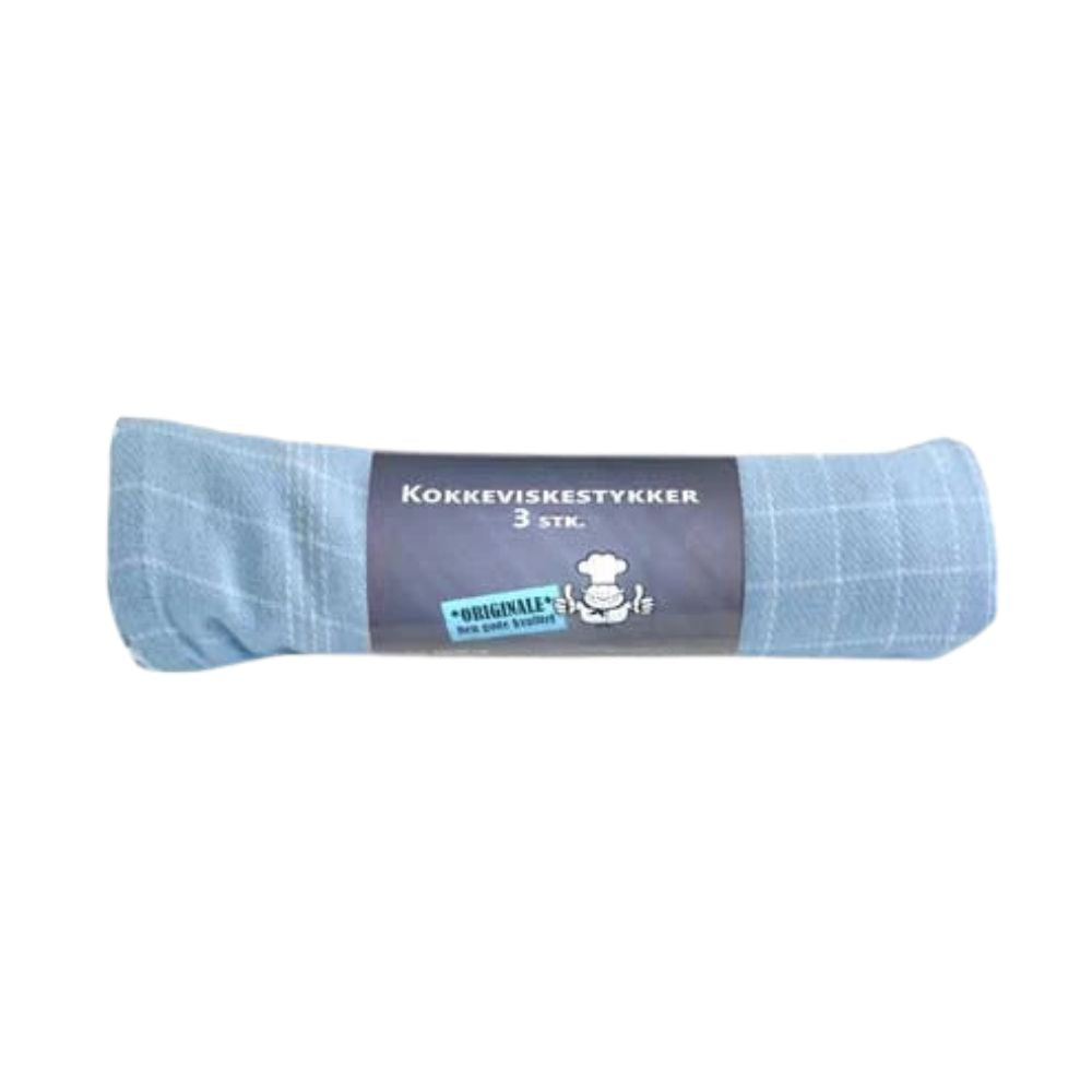 Viskestykke Lyseblå 3-pk. Str. 50 x 70 Cm.