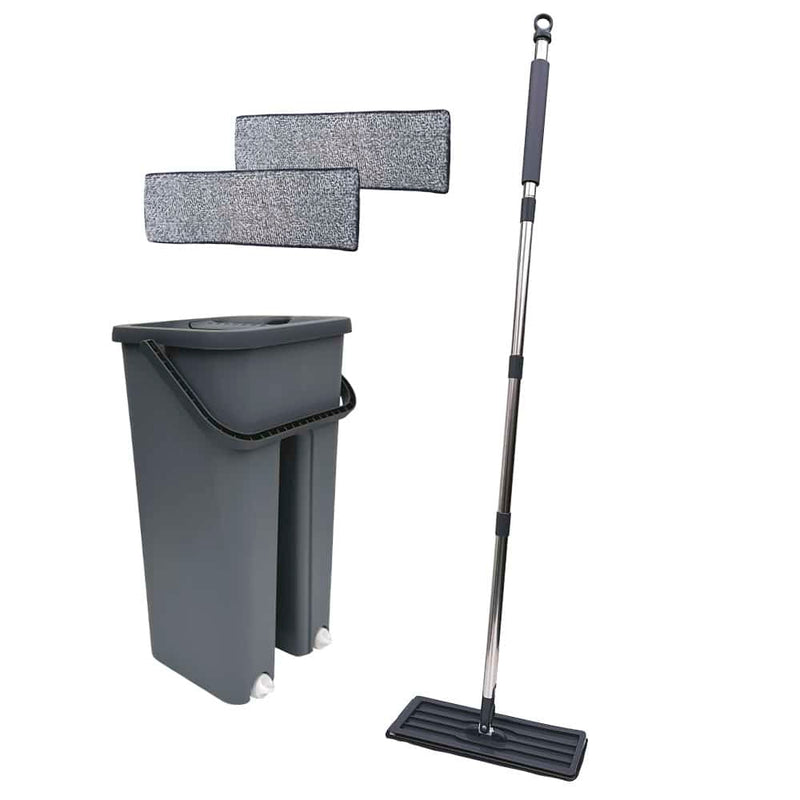 Conzept – Bodenwischer mit Auswringeimer – 19 x 16 x 35 cm – Grau