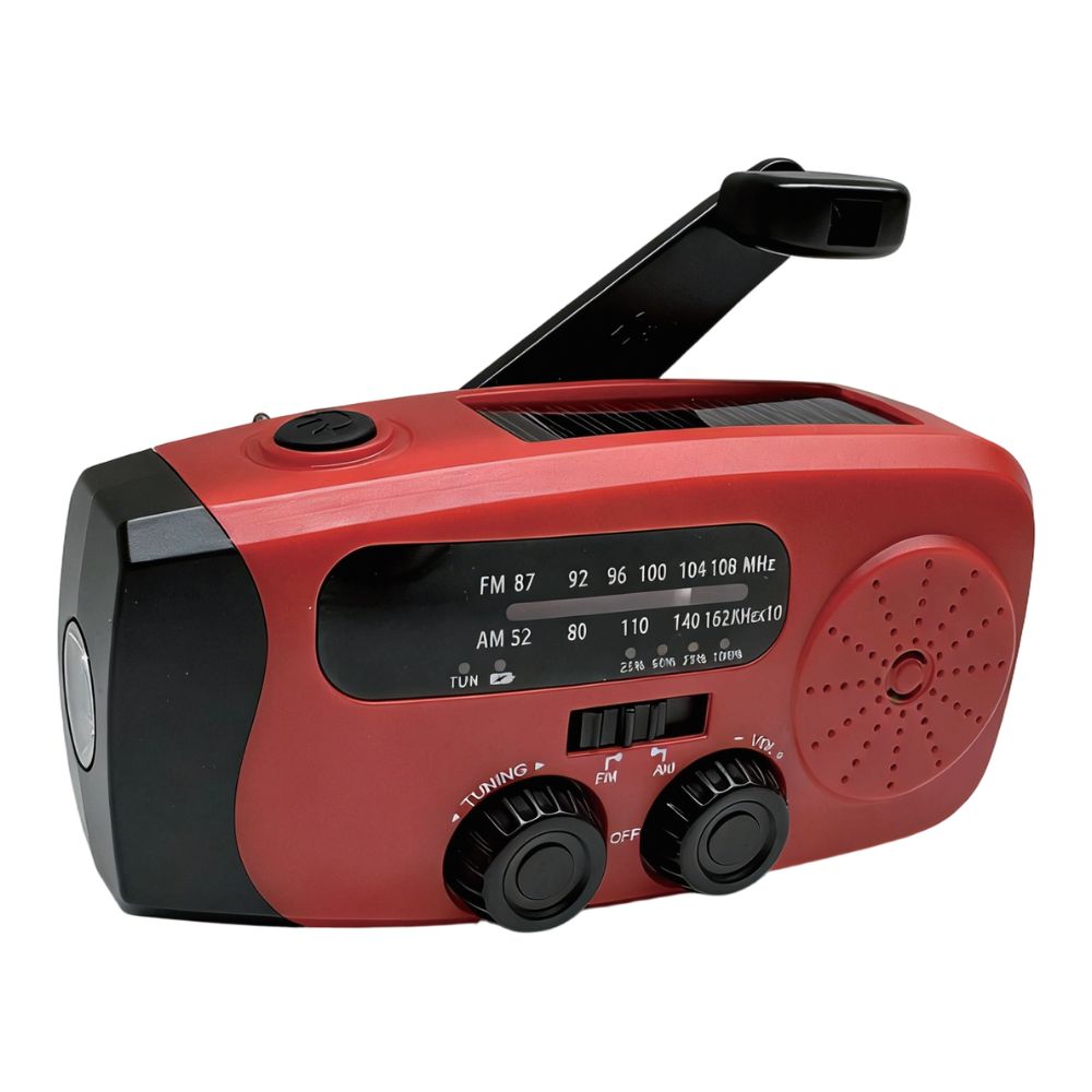 FM radio med håndsving 2000 mah 3,6V batteri
