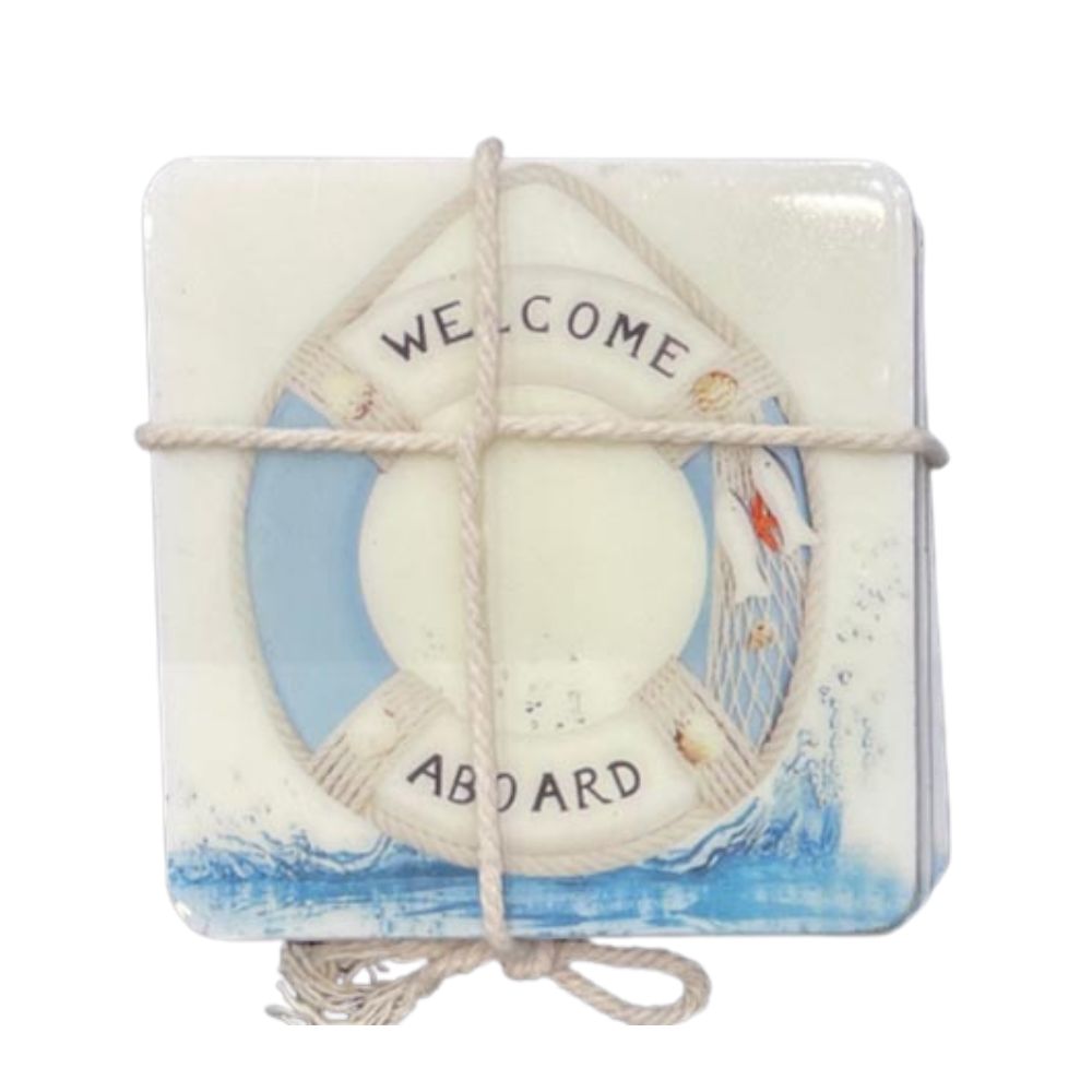 Glasbrikker - marine 10x10 cm 4 stk.