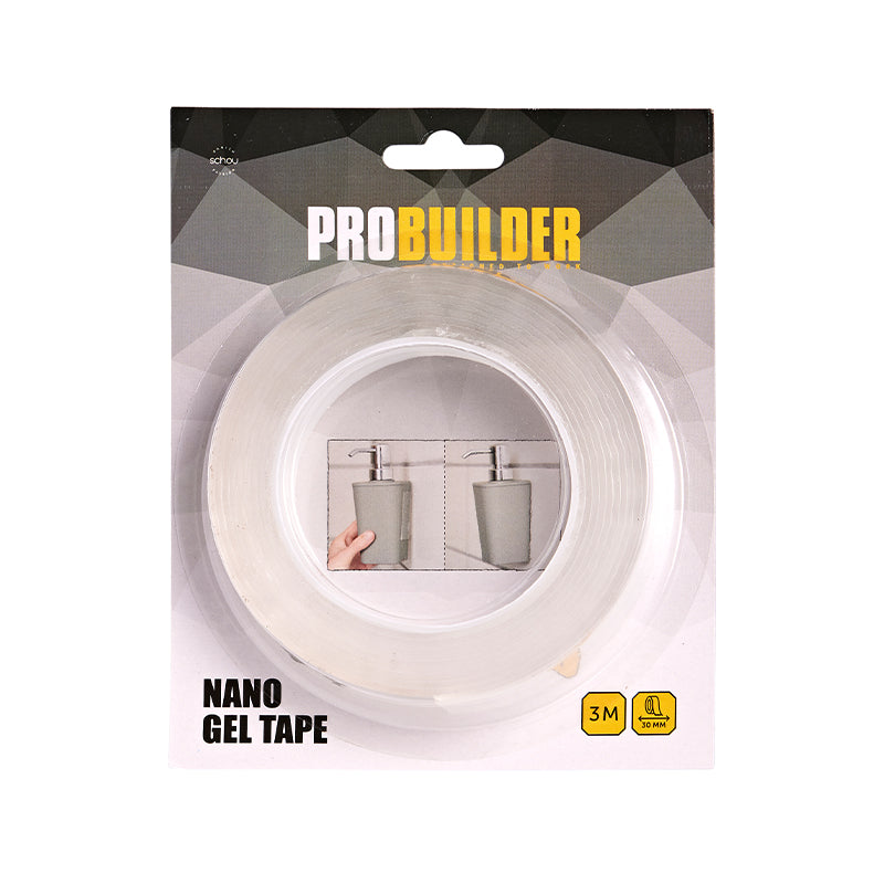 Probuilder - Nano geltejp genomskinlig 3 m 