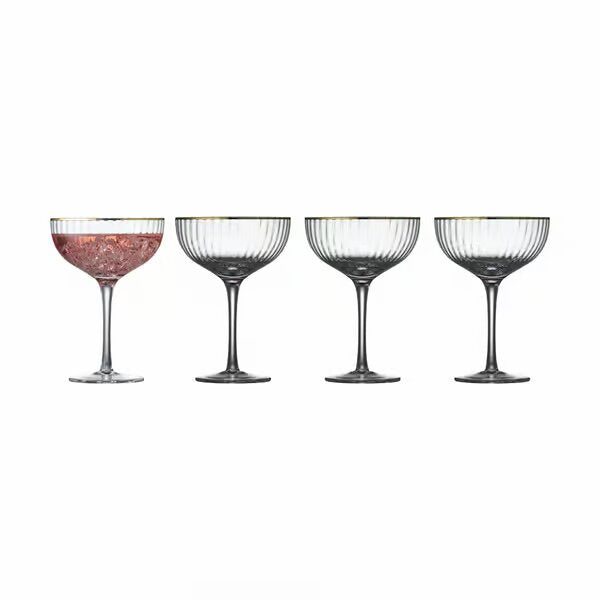 Lyngby Glas - Palermo Gold Cocktailglas 31,5 cl 4 stk