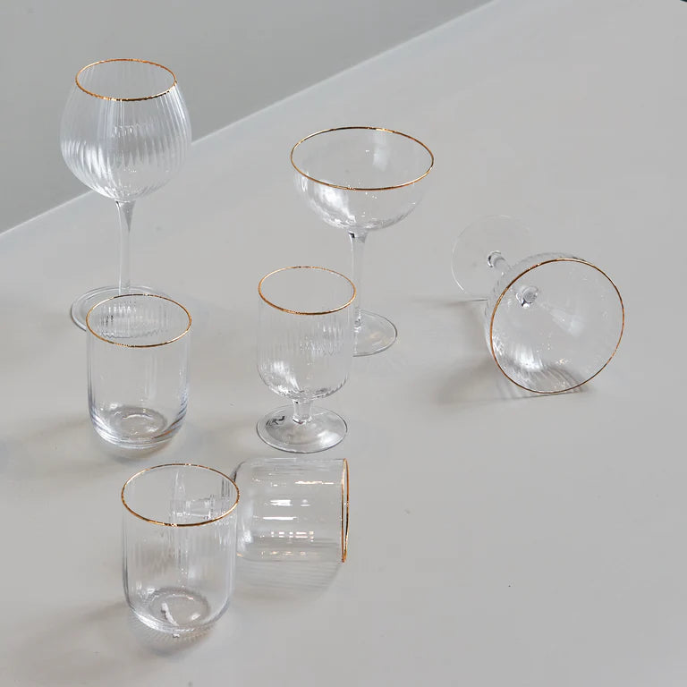 Lyngby Glas - Gin &amp; tonic glas Palermo Guld 32 cl - 4 st 