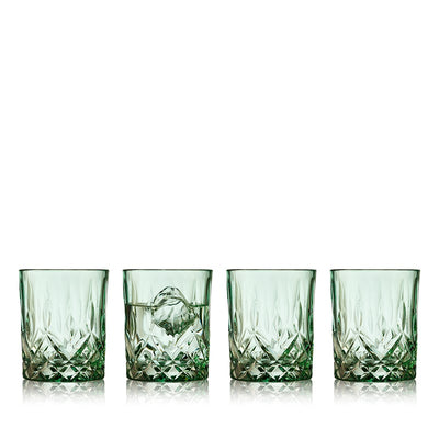 Lyngby Glas - Whiskyglas - Sorrento 32 cl. 4 st - grön