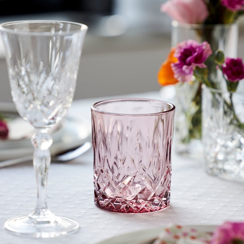 Lyngby Glas - Whiskyglas - Sorrento 32 cl. 4 stk. - Pink