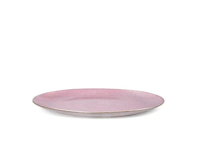 Bitz - Fad oval 45x34cm Grå/Light pink